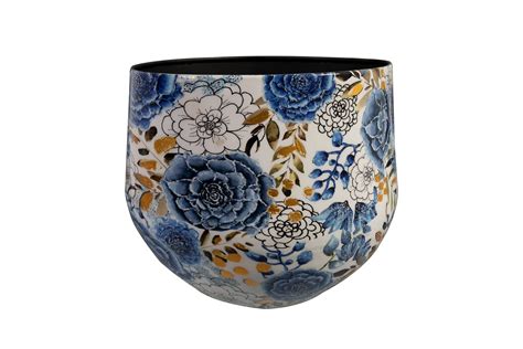 Bloempot Dutch blue D33 H28 - Bloemsierkunst Groeneveld, bezorgd uw boeket als Fleurop bloemist