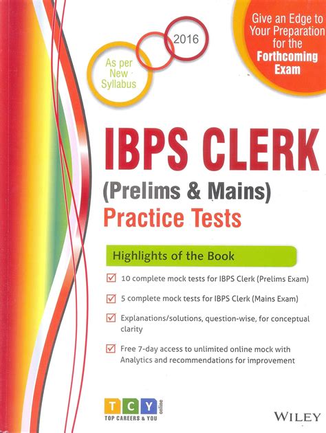 Buy Wiley's IBPS Clerk (Prelims & Mains) Practice Tests Book Online at ...