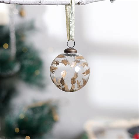 Christmas Glass Décor Clear gold – Revive Home