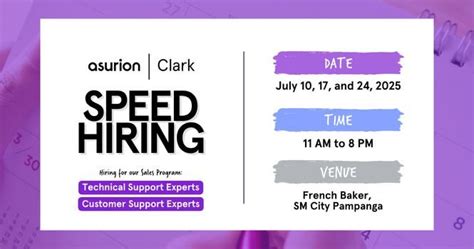 Asurion Clark Speed Hiring (Experts - Sales), SM Pampanga, Angeles City ...