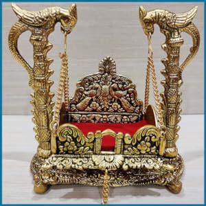 Buy GiftNagri Gold Metal Handicraft Pooja Jhula | Swing | Palana | Nand ...
