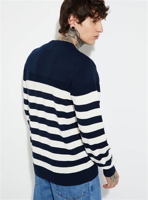 Buy URB_N Men Knit Striped Sweater Online at just Rs. 1399.0 ...