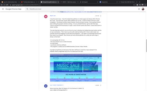 Blue stripes/glitching display on random … - Apple Community