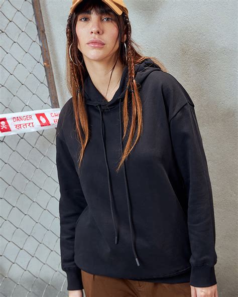 Buy Women's Black Plus Size Hoodies Online at Bewakoof