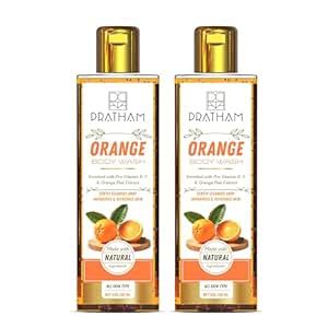 Buy PRATHAM Orange and Almond oil 240 ml Body Wash| Shower Gel with ...