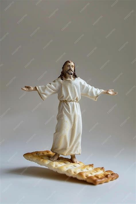 Premium Photo | Jesus Christ standing on a single saltine cracker