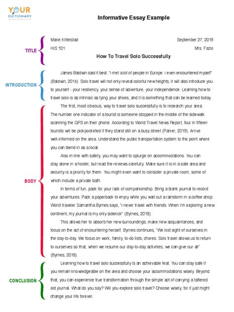 Image result for The Final Informative Essay Example