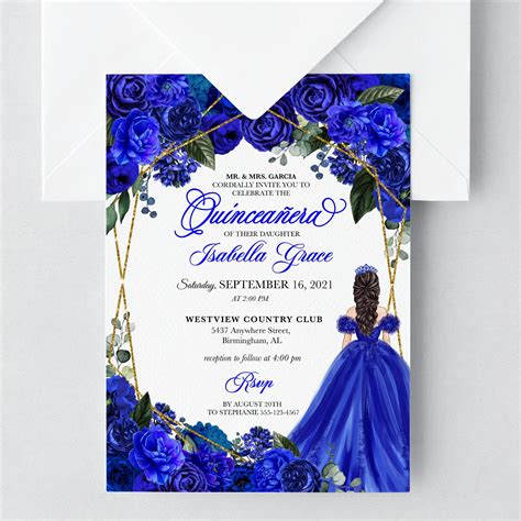 Templates Paper Invitations & Announcements Mis Quince Anos Template Corjl Printable Birthday ...