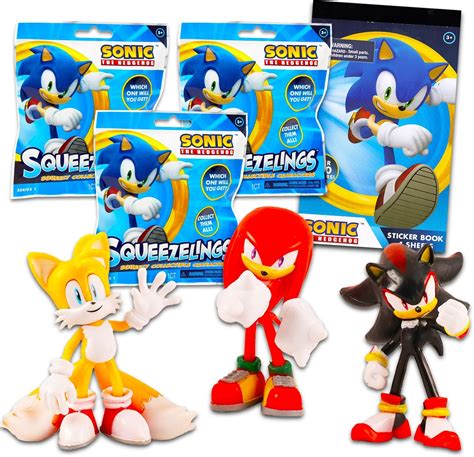 Amazon.com: Sonic The Hedgehog Blind Bag Party Favors 3 Pack – Bundle ...