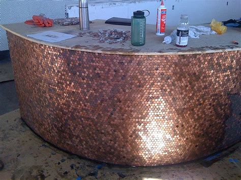 Penny Tile Counter Wrap | Penny floor, Penny floor designs, Penny tile