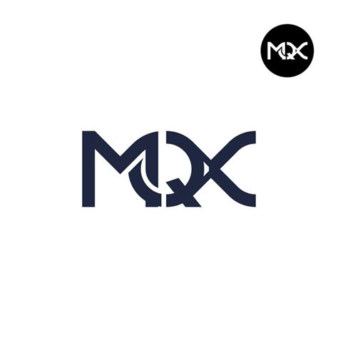 Desenho de monograma de letras do logotipo MQX | Vetor Premium