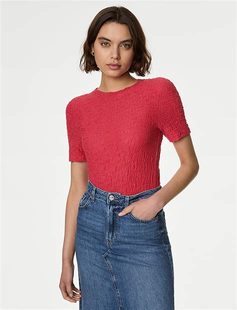 Buy Jersey Textured Top at Marks & Spencer
