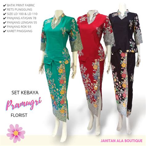 Jual Setelan Pramugari Batik Set Kebaya Florist Seragam Spa Salon ...