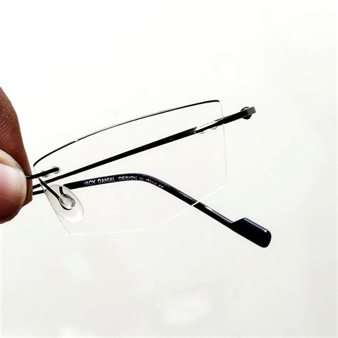 Black Rimless Reading Glasses with Anti Glare Coating Power +1.50 ...