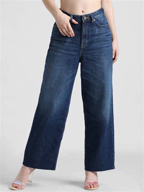 ONLY Women Wide Leg Light Fade Stretchable Jeans - Price History