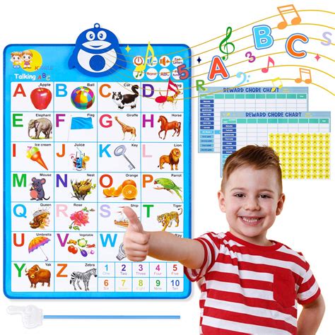 Buy Electronic Interactive Alphabet Wall Chart, ABC &123s & Music ...