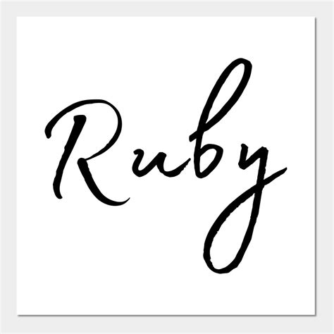 Image result for Ruby Name Cursive Design