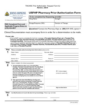 Fillable Online Prior Authorization Request Form - Johns Hopkins ...