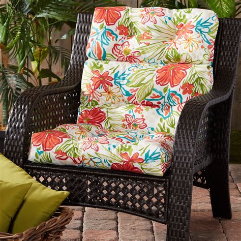 Breeze Floral Outdoor High Back Chair Cushion - Walmart.com
