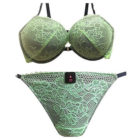 Buy La Senza Hello Sugar Heavy PAD Bra and Panty Lingerie Set (34D) at ...