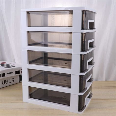 Buy Desktop Storage Box Drawer Organizer Stackable Plastic Drawer Unit ...