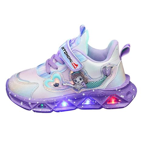 Quealent Toddler Sneakers Light Up Shoes for Boy Girl with Hook and ...