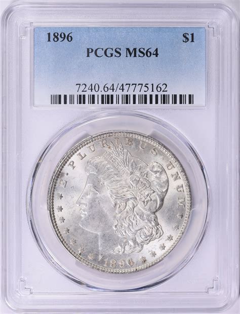 1896 Morgan Silver Dollar PCGS MS-64 (Item 1461784) | GreatCollections ...