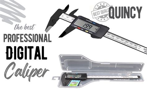 Quincy Electronic Digital Calipers, inch and Millimeter Conversion,LCD ...