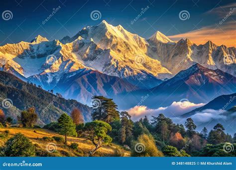 Breathtaking Aerial View of the Majestic Kanchenjunga Mountain Range ...