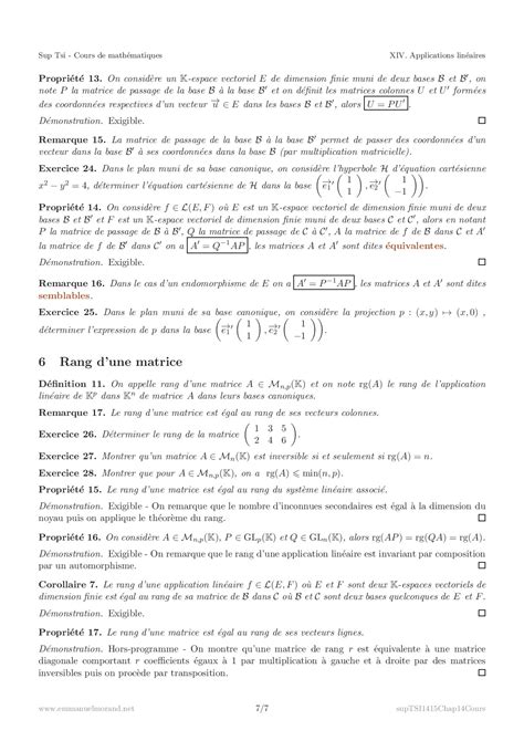 Image result for Exo7 Application Lineaire