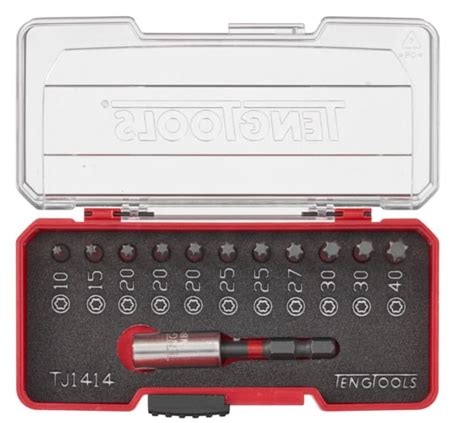 TJ1414 Teng Tools | Teng Tools Impact Bit Set With Belt Clip 12 Pieces ...