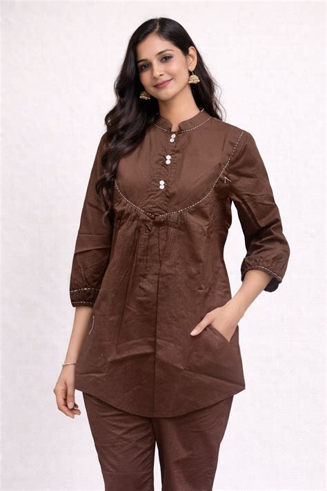 Brown Cotton Co-ord Set Women – Art Of Colours - Where Art meets ...
