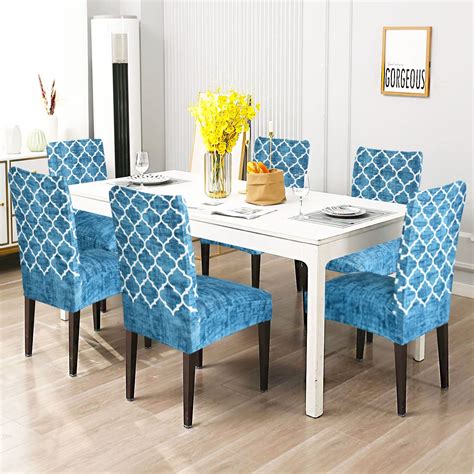 ohello® Chair Cover Export Quality Polycotton Dining Chair Covers Set ...