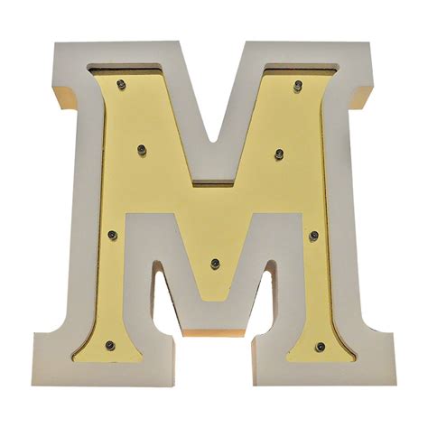 Buy EZ Life Monogram Light - 'M' Alphabet LED Light for Home Wall Decor ...