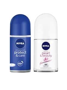 Buy Nivea Set of Protect & Care with Pearl & Beauty Roll-On Deodorants ...