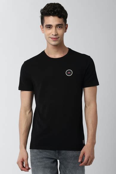 Buy Men Black Solid Round Crew Neck Crew Neck T-shirt Online - 604168 ...