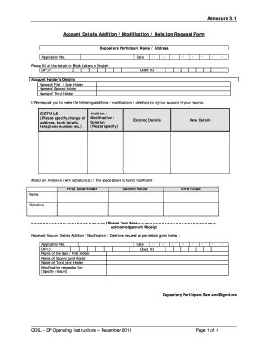 Fillable Online Account Modification-Deletion Request Form Fax Email ...
