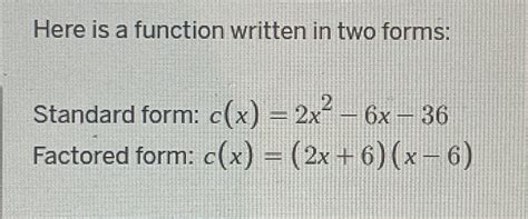 Image result for Standard Form C Function