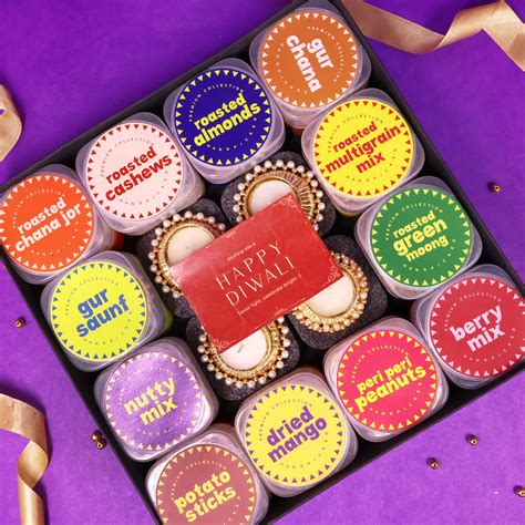 Super Snacker Premium Diwali Hamper - Roasted Snacks and Diyas ...