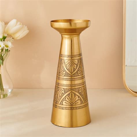 Buy Hoovu Metal Etched Candle Holder from Home Centre at just INR 799.0