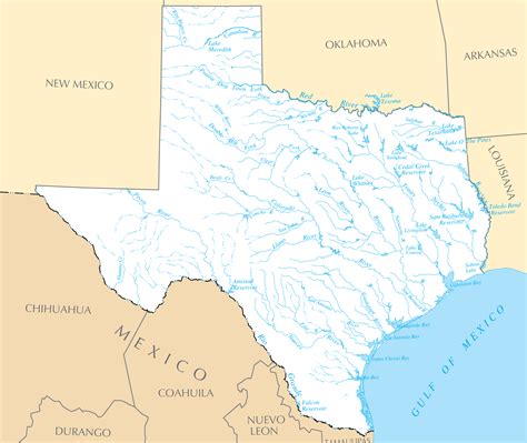 Map Texas Rivers