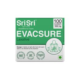 Evacsure - Laxative, 100 Tabs | 1000 mg – Sri Sri Tattva