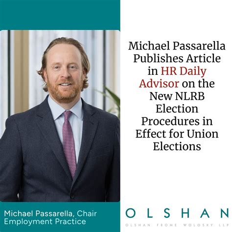 Olshan Frome Wolosky LLP on LinkedIn: Michael Passarella Publishes ...