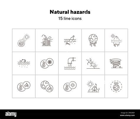 Natural hazards icons Stock Vector Image & Art - Alamy