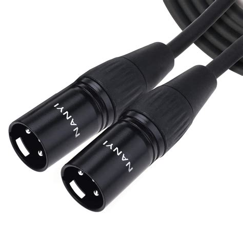 NANYI 2pcs Microphone Cable XLR to XLR Patch Cables, 3-Pin XLR Male to ...
