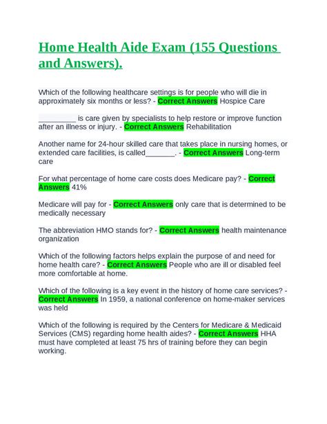 Home Health Aide Test Florida at Taj Schauer blog