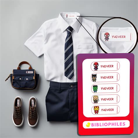Personalised Clothes Stickers – Bibliophiles