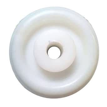 SHREEJI PLASTIC UHMW S Type Trolley Wheel, Pure White Vergine (Size: 2. ...