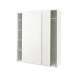 PAX / HASVIK wardrobe, white/white, 200x66x236 cm (783/4x26x931/8") - IKEA