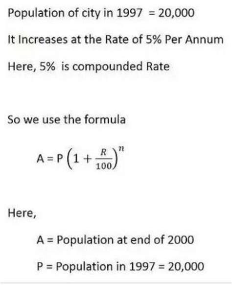 The population of a city was 20000 in the end of the year 1990. it ...